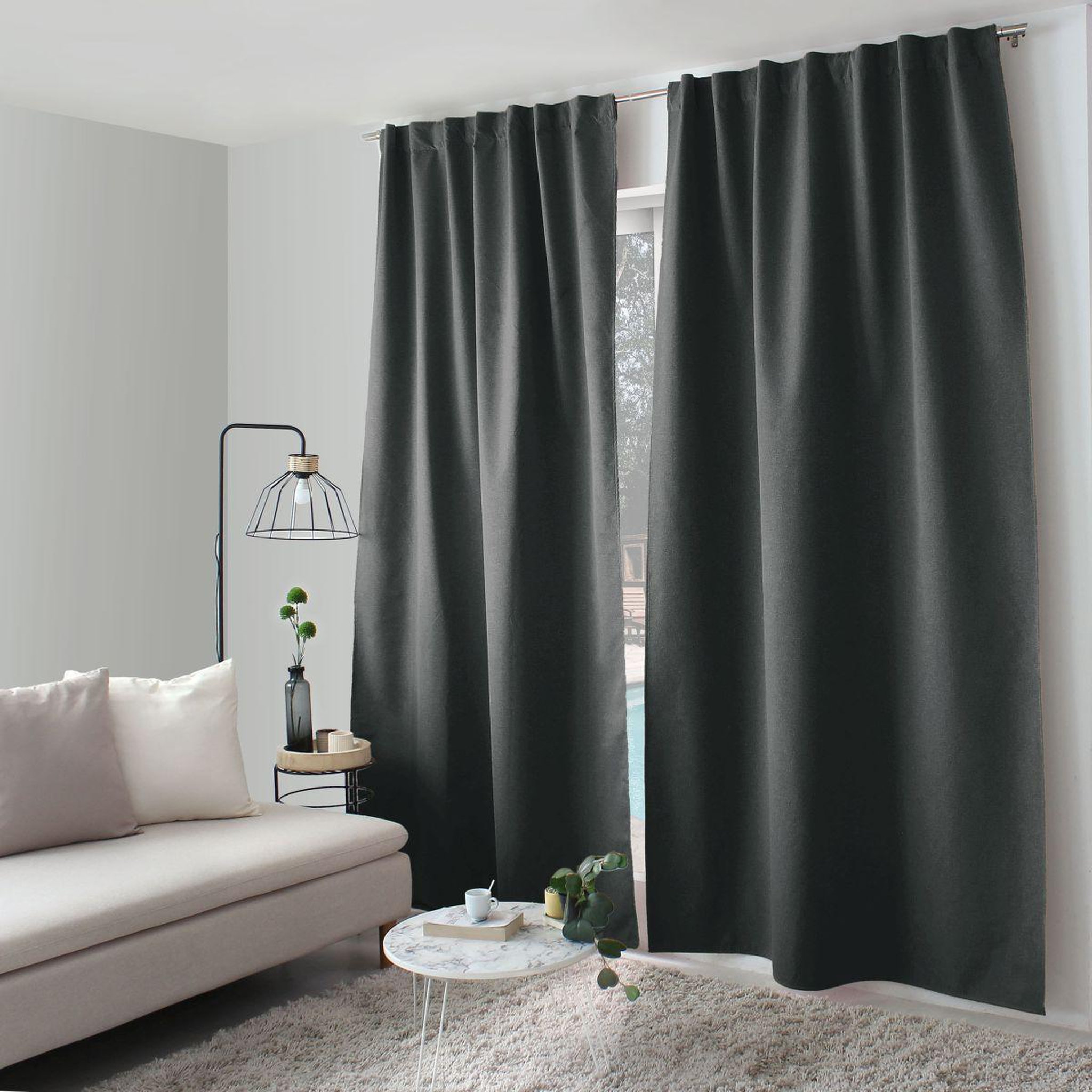 ENJOY HOME Rideau occultant opacité maximale  eclipse  140x240cm gris foncé