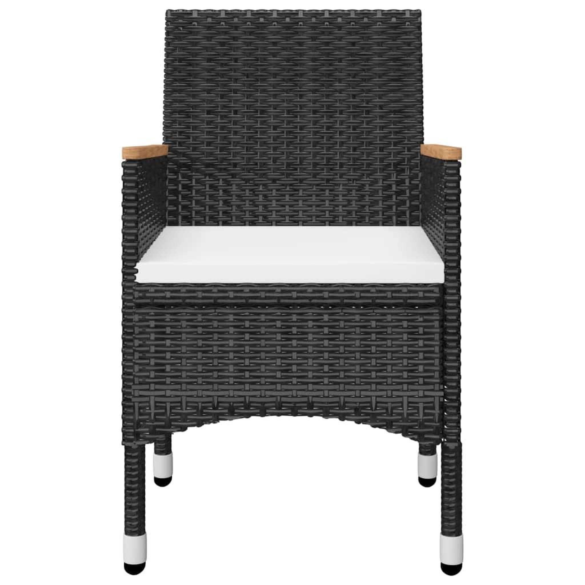 Voir la diapositive 4 : VIDAXL Ensemble a manger de jardin 5 pcs Noir