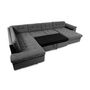 Voir la diapositive 4 : BEST MOBILIER Chuck - canapé panoramique xxl - convertible avec coffre - 7 places - gauche