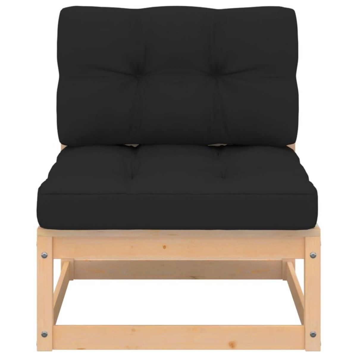 VIDAXL Salon de jardin 3 pcs avec coussins Bois de pin massif