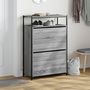 Voir la diapositive 3 : VIDAXL Armoire a chaussures sonoma gris 75x34x112 cm bois d'ingenierie