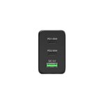 Port PORT Connect Adaptateur secteur technologie GaN 65 Watt 3.25 A PD 3.0, QC 3.0 2 connecteurs de sortie (USB type A, 24 pin USB C
