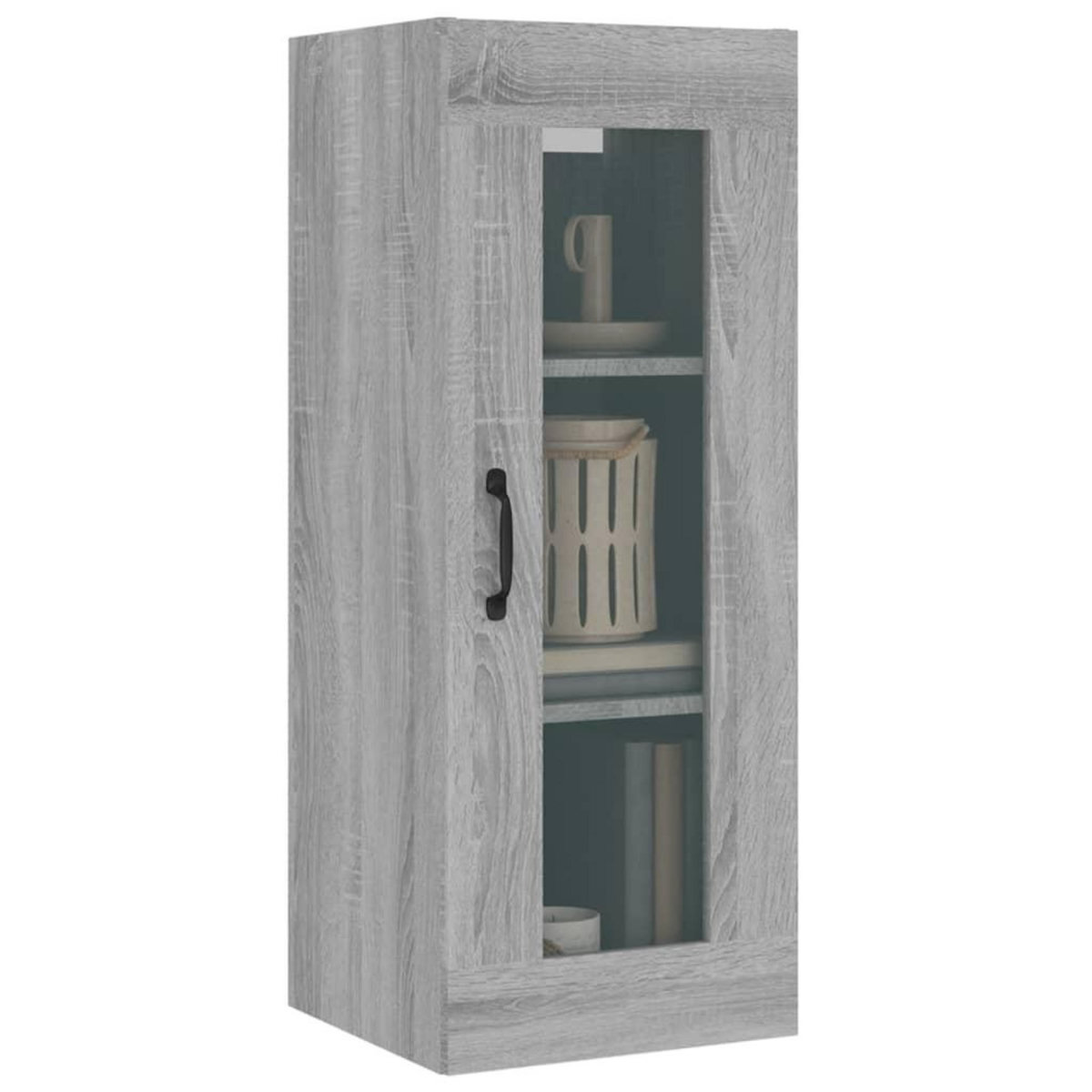 VIDAXL Armoire murale suspendue Sonoma gris 34,5x34x90 cm