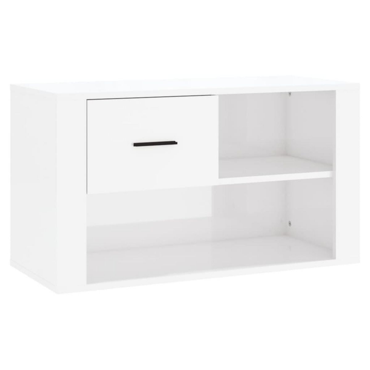VIDAXL Armoire a chaussure Blanc brillant 80x35x45 cm Bois ingenierie