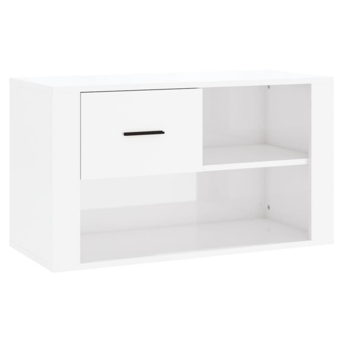 VIDAXL Armoire a chaussure Blanc brillant 80x35x45 cm Bois ingenierie