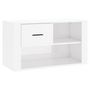 Voir la diapositive 2 : VIDAXL Armoire a chaussure Blanc brillant 80x35x45 cm Bois ingenierie