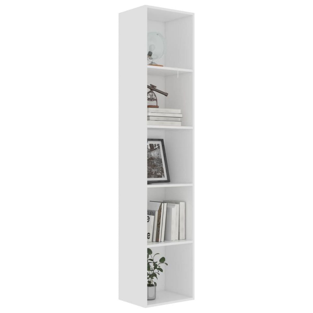 VIDAXL Bibliotheque Blanc 40x30x189 cm Bois d'ingenierie