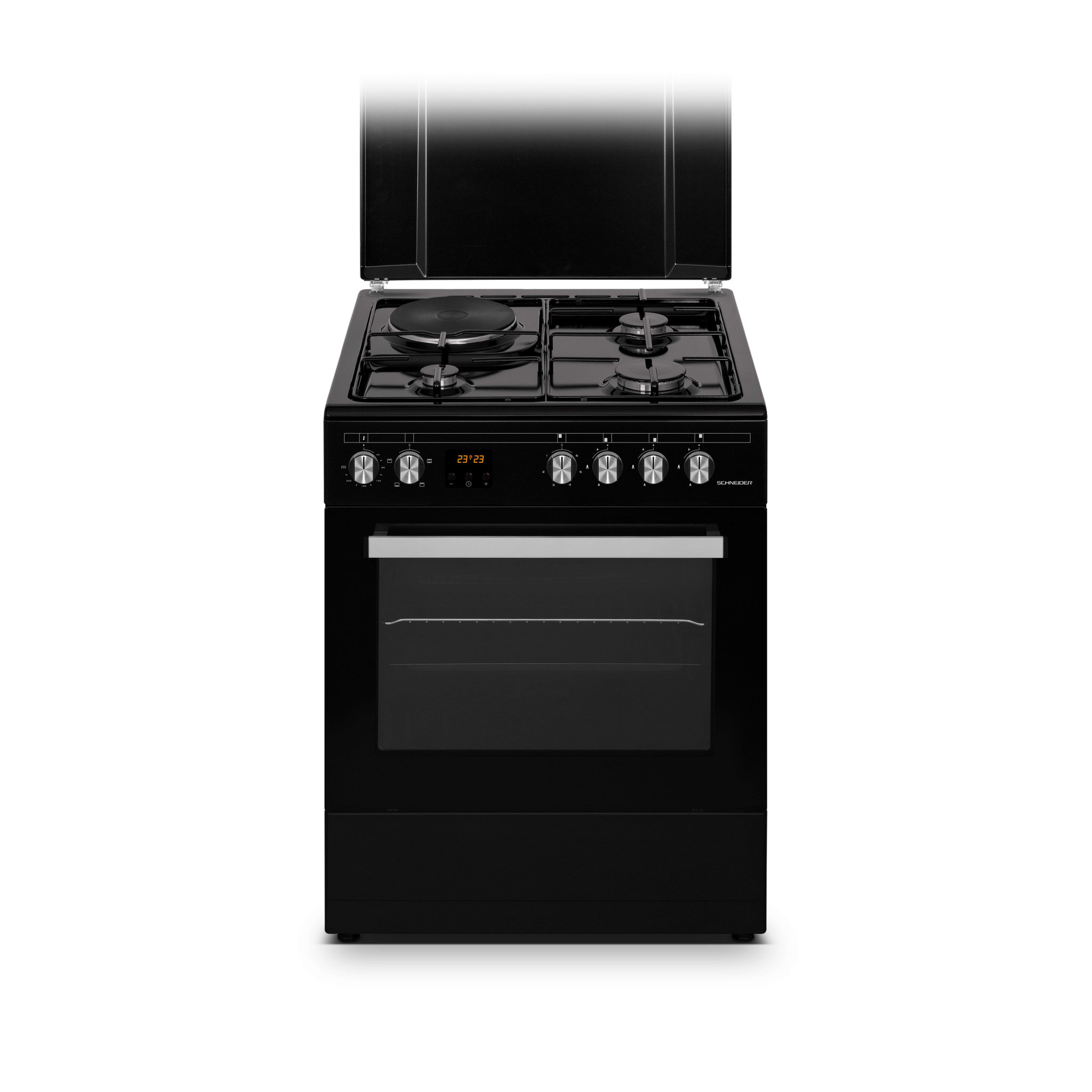 SCHNEIDER Cuisinière gaz Black mat - SCCG631-BM