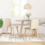 Voir la diapositive 2 : VIDAXL Chaises a manger lot de 2 creme tissu