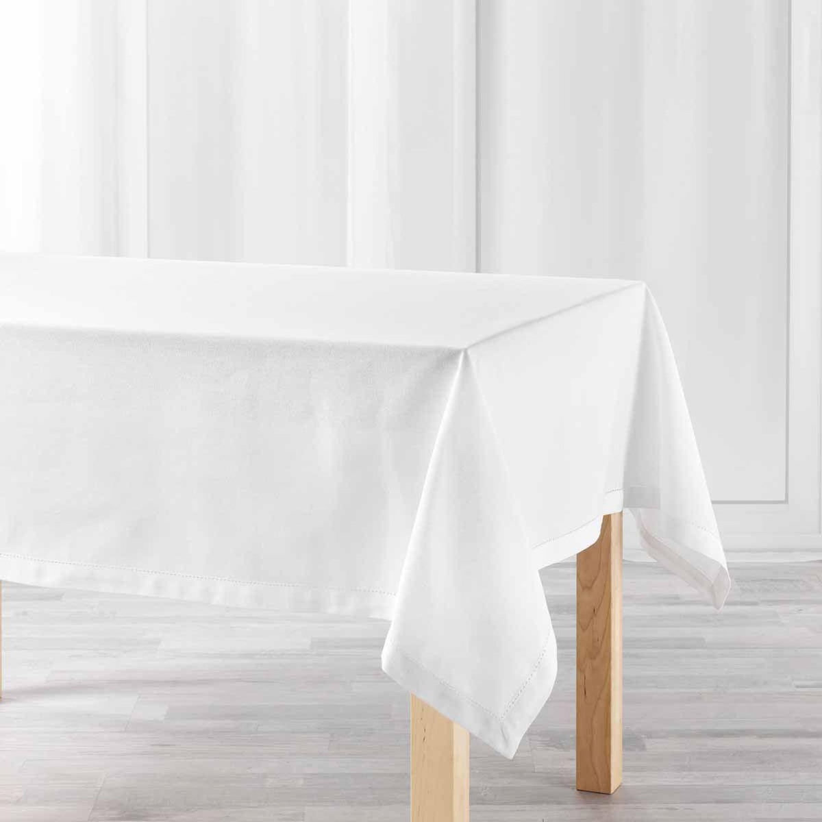 Paris Prix Nappe de Table Uni  Charline  140x240cm Blanc