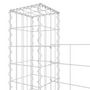 Voir la diapositive 5 : VIDAXL Panier de gabion en forme de U avec 6 poteaux Fer 620x20x150 cm