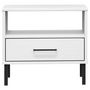 Voir la diapositive 4 : VIDAXL Table de chevet avec pieds en metal Blanc Bois pin massif OSLO