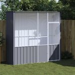 VIDAXL Cage a oiseaux anthracite 215x78x200 cm acier galvanise