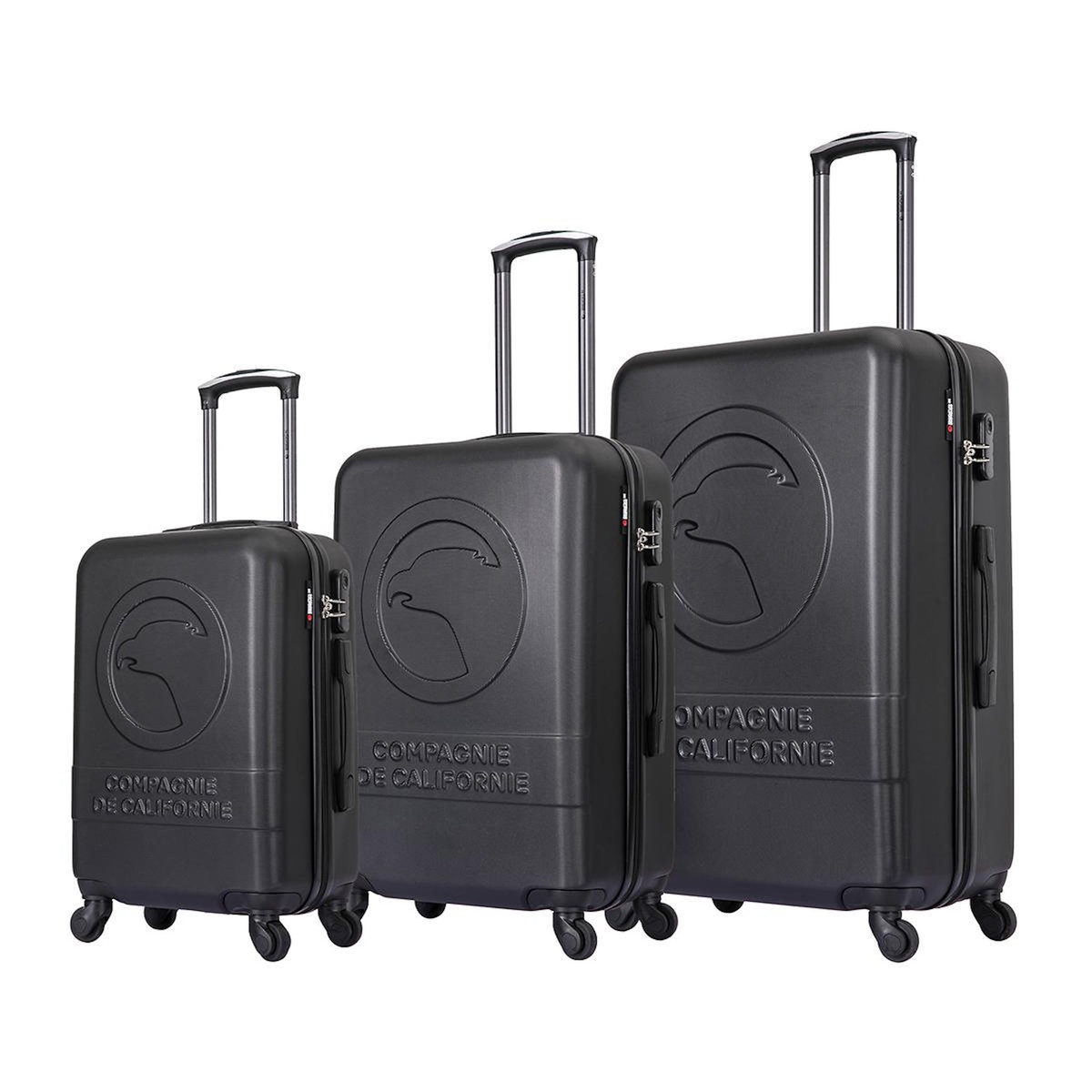 COMPAGNIE DE CALIFORNIE Ensemble de 3 valises à roulettes black - cc-t243 black