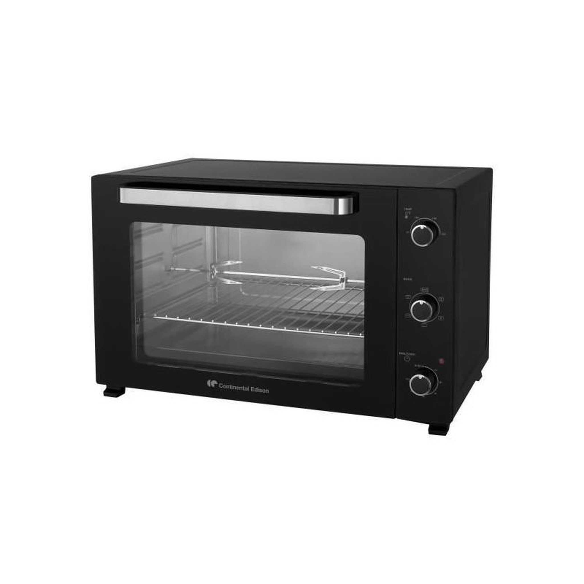 Voir la diapositive 4 : CONTINENTAL EDISON Minifour électrique -Chaleur tournante- CONTINENTAL EDISON - CEMF80B - Noir - L68 x H42,8 x P 48 cm