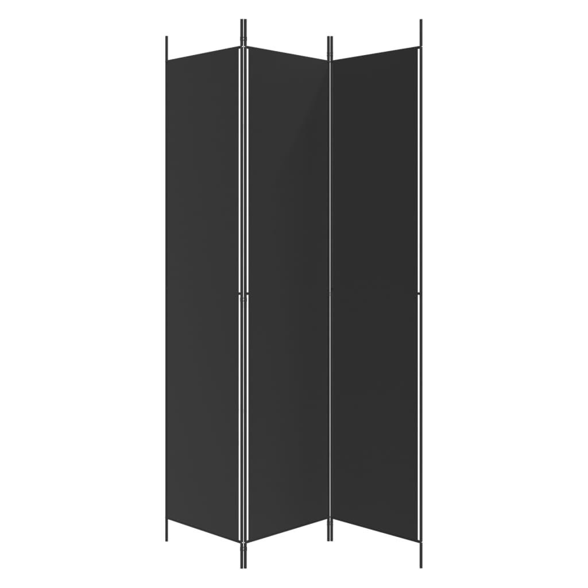 Voir la diapositive 4 : VIDAXL Cloison de separation 3 panneaux Noir 150x220 cm Tissu