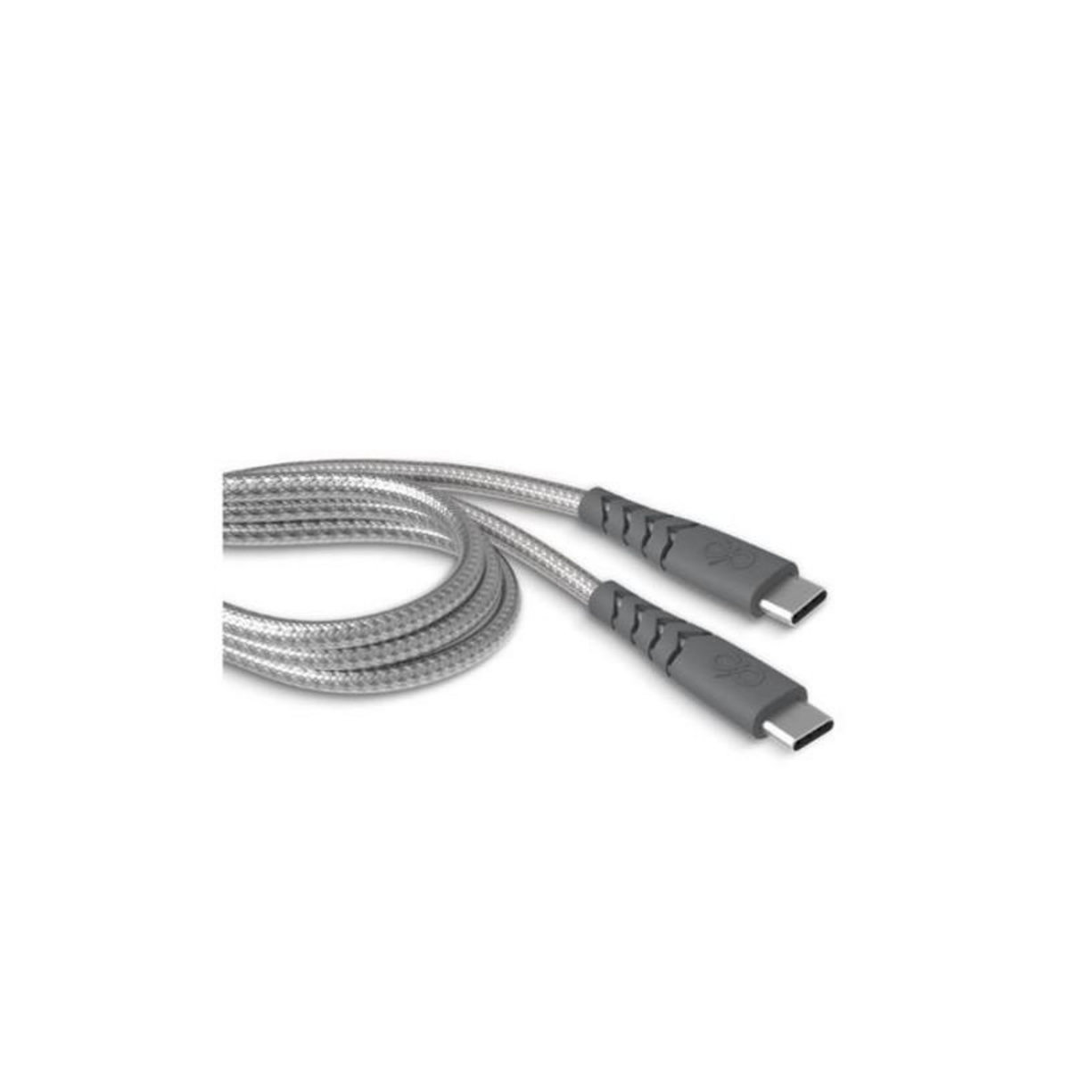 FORCE POWER Câble renforcé Force Power USB Type C vers USB Type C 2 m 3 A Gris