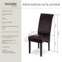Voir la diapositive 6 : tectake Chaise de salle à manger avec revêtement en cuir synthétique marron Lot de 4