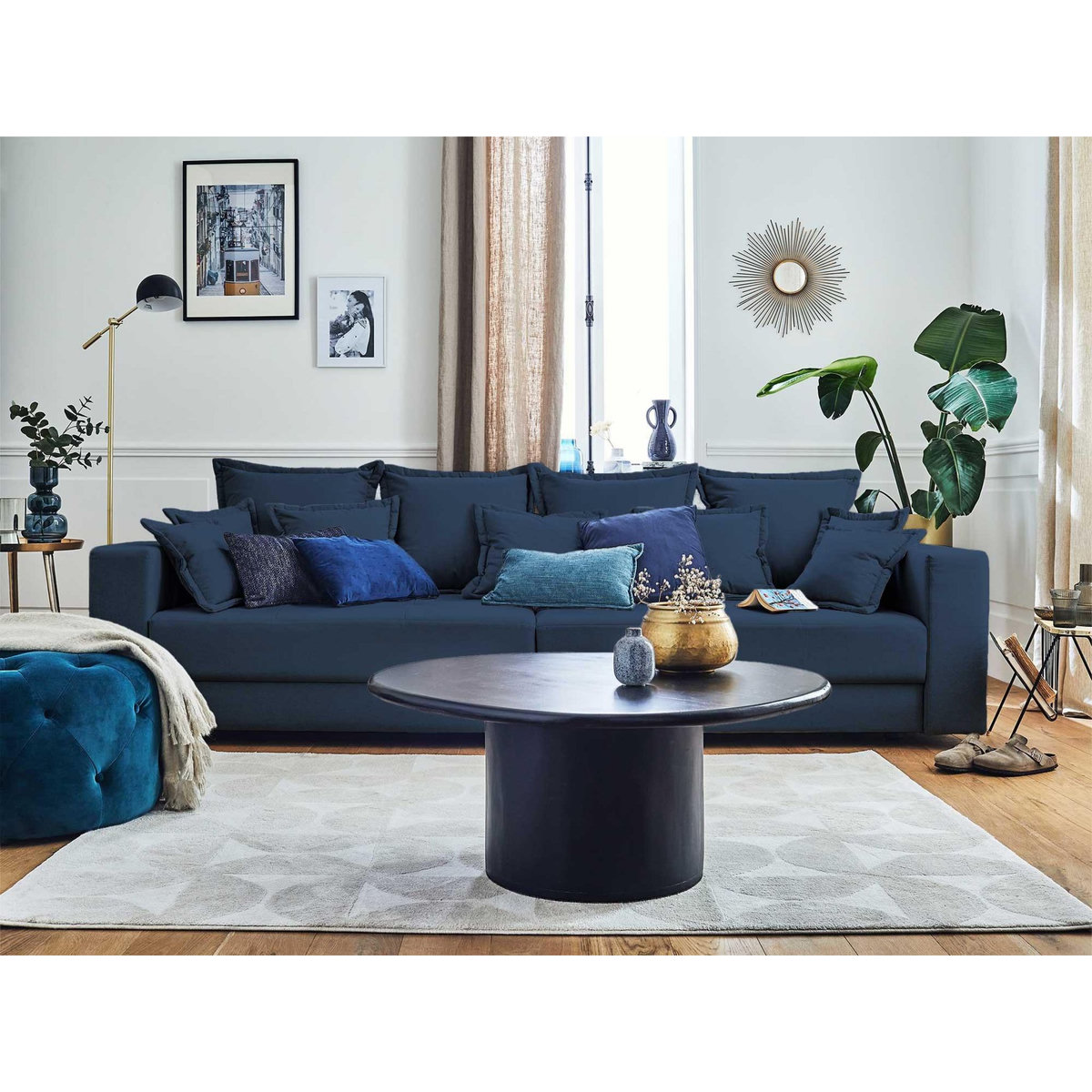 LISA DESIGN Lys - canapé droit 4 places - en tissu