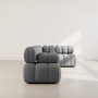 Voir la diapositive 6 : LISA DESIGN Ruby - canapé modulable d'angle droit 5 places en velours texturé