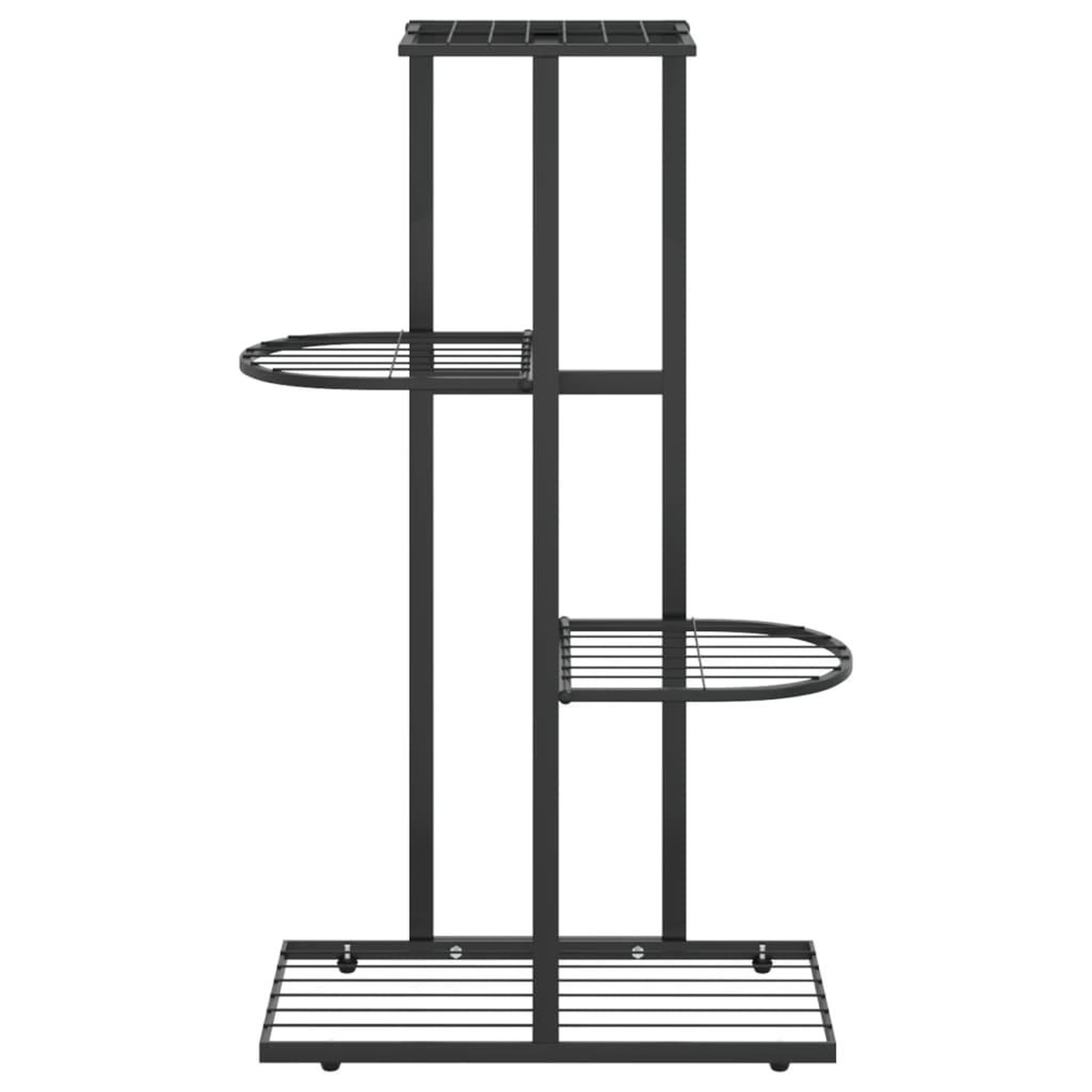 Voir la diapositive 3 : VIDAXL Support pour plantes 4 niveaux 43x22x76 cm Noir Metal