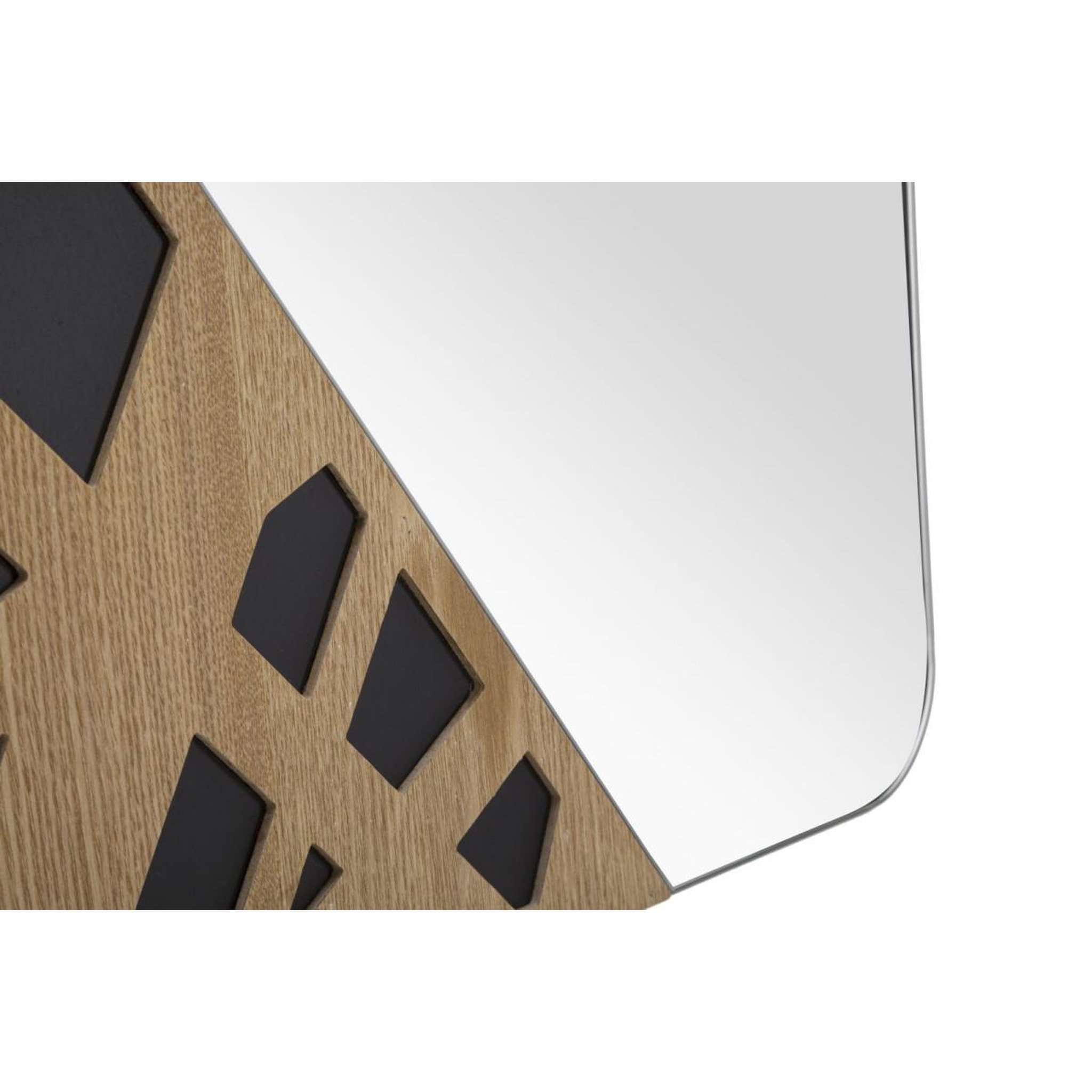 Voir la diapositive 3 : Paris Prix Miroir mural déco  angle  90cm naturel & noir