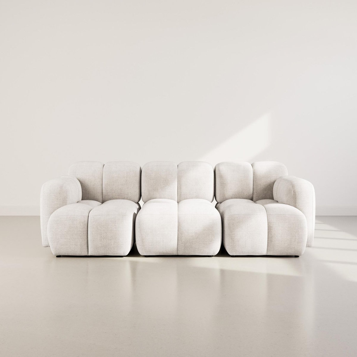 LISA DESIGN Grace - canapé modulable 3 places en velours texturé