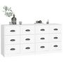 Voir la diapositive 3 : VIDAXL Buffets 2 pcs blanc bois d ingénierie