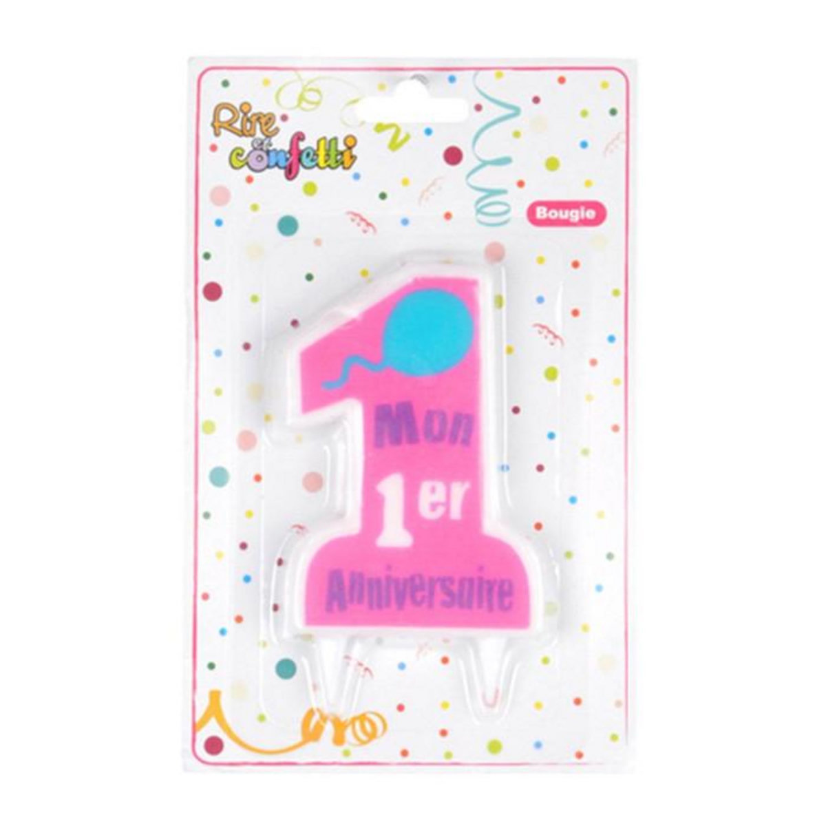 Paris Prix Bougie  Mon Premier Anniversaire  9cm Rose