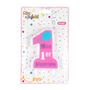 Voir la diapositive 2 : Paris Prix Bougie  Mon Premier Anniversaire  9cm Rose