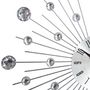 Voir la diapositive 2 : ATMOSPHERA Pendule Strass - Diam. 33 cm - Argent