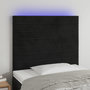 Voir la diapositive 1 : VIDAXL Tete de lit a LED Noir 80x5x118/128 cm Velours