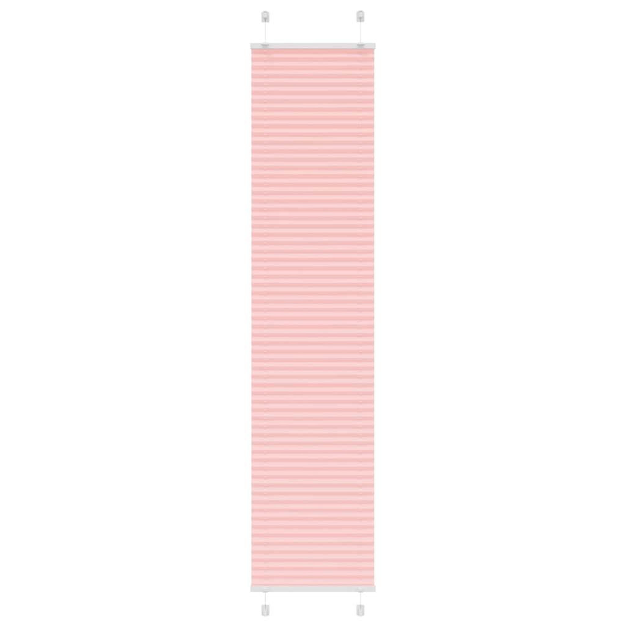 VIDAXL Store plisse rose 45x200 cm largeur du tissu 44,4 cm polyester