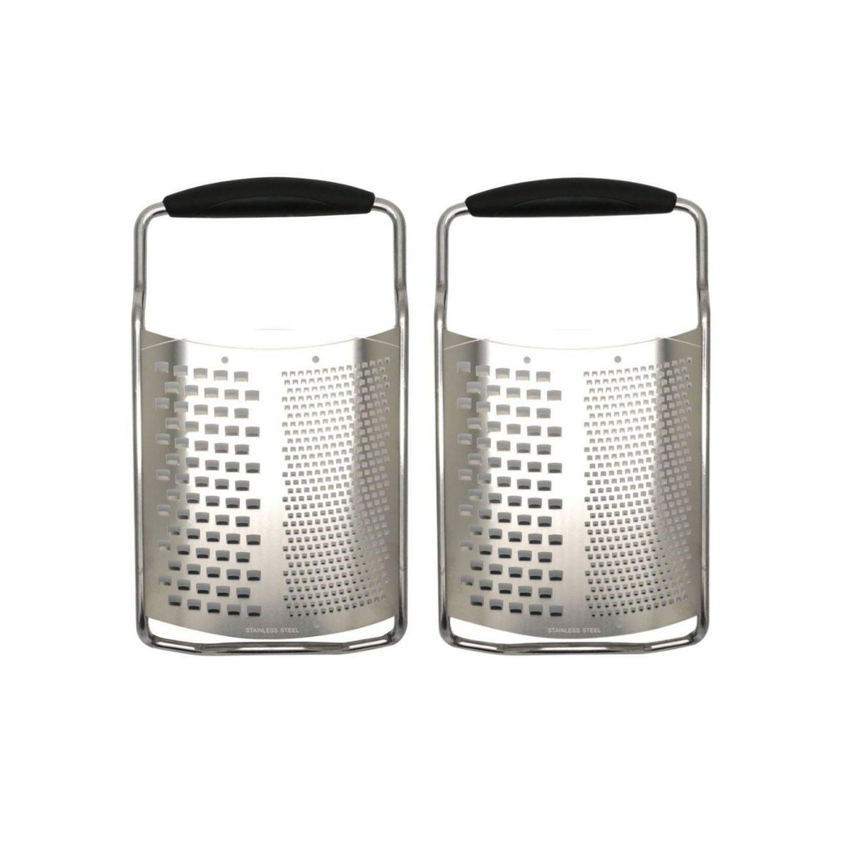 Fackelmann Ensemble de 2 Râpes à fromage inox 2 en 1 de 22 cm Fackelmann