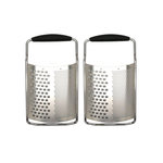 Fackelmann Ensemble de 2 Râpes à fromage inox 2 en 1 de 22 cm Fackelmann