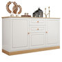 Voir la diapositive 1 : MERAX Buffet 3 porte(s) 2 tiroir(s) - 135,5 cm blanc panneau de particules