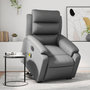 Voir la diapositive 1 : VIDAXL Fauteuil inclinable de massage electrique gris similicuir