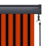 VIDAXL Store roulant d'exterieur 120x250 cm Orange et marron