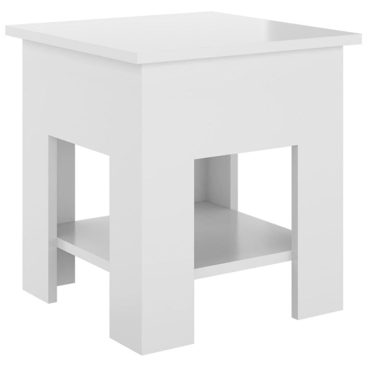 VIDAXL Table basse blanc brillant 40x40x42 cm bois d'ingenierie