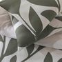 Voir la diapositive 2 : FUTURE HOME Parure de lit 2 personnes en coton 57 fils imprimé vert