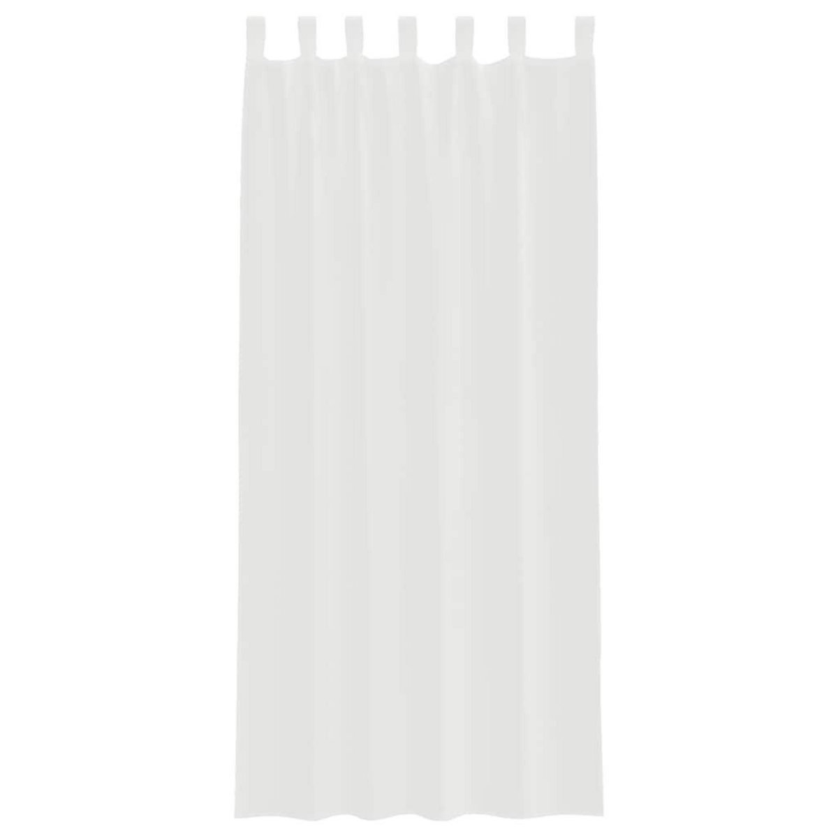 VIDAXL Rideaux en voile avec passe-tringles 2 pcs blanc
