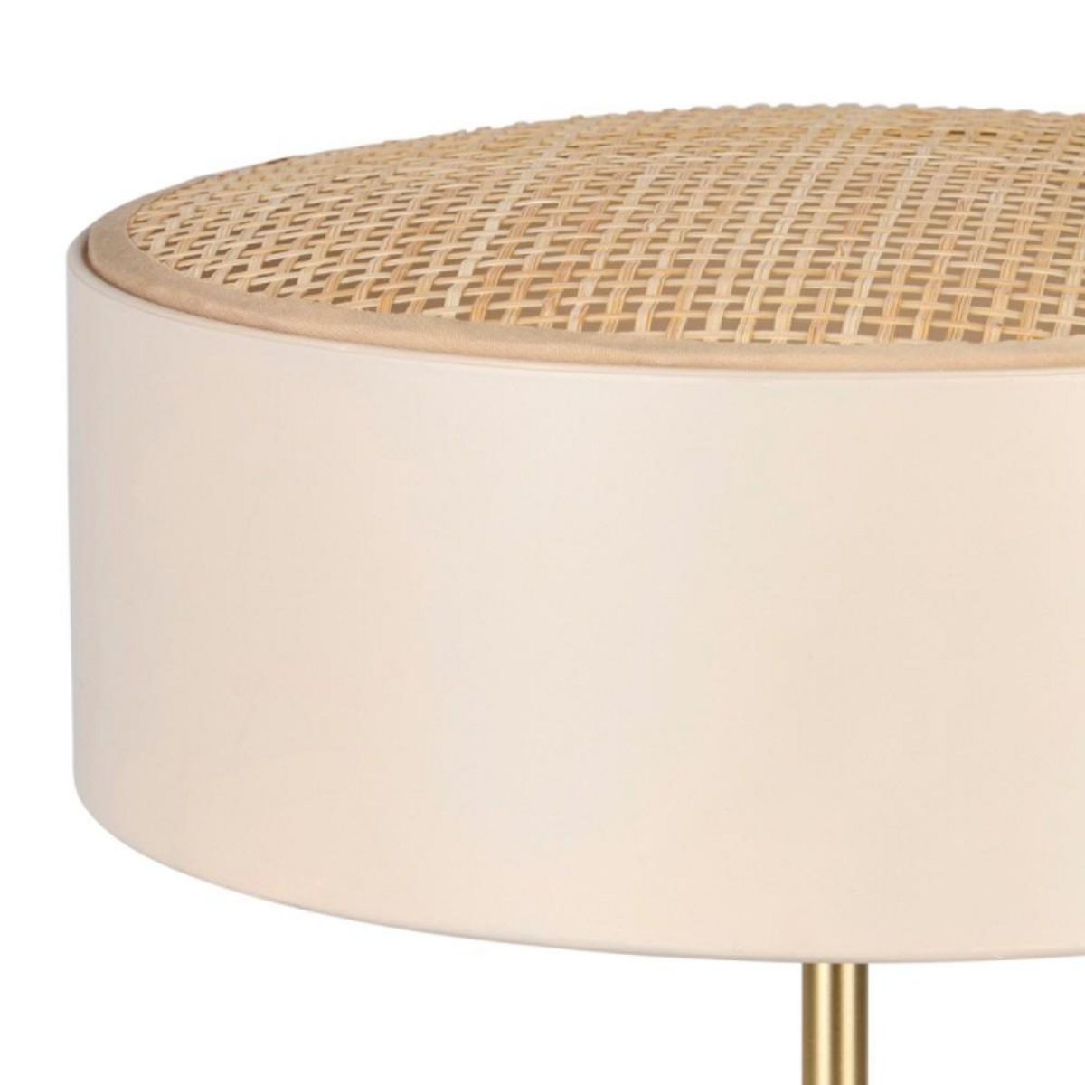 OSTARIA Lampe en métal doré avec abat-jour bambou