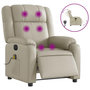 Voir la diapositive 2 : VIDAXL Fauteuil de massage inclinable electrique creme similicuir