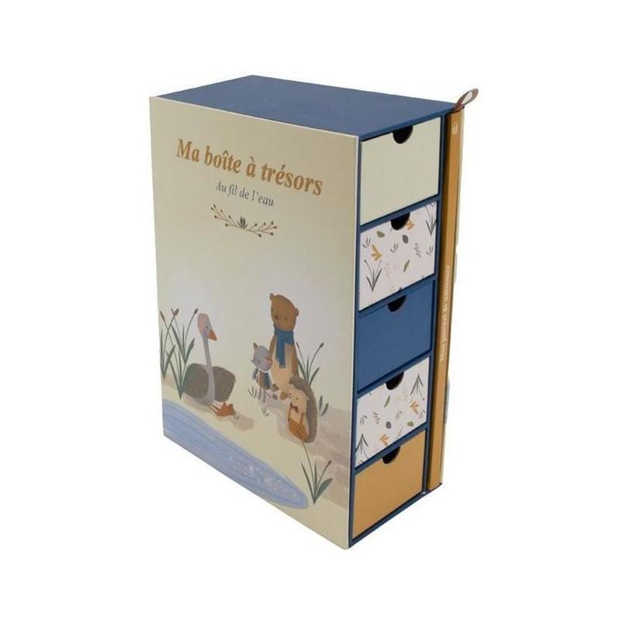 DOMIVA Coffret - DOMIVA - AU FIL DE L'EAU - Boîte a trésors + Journal de naissance