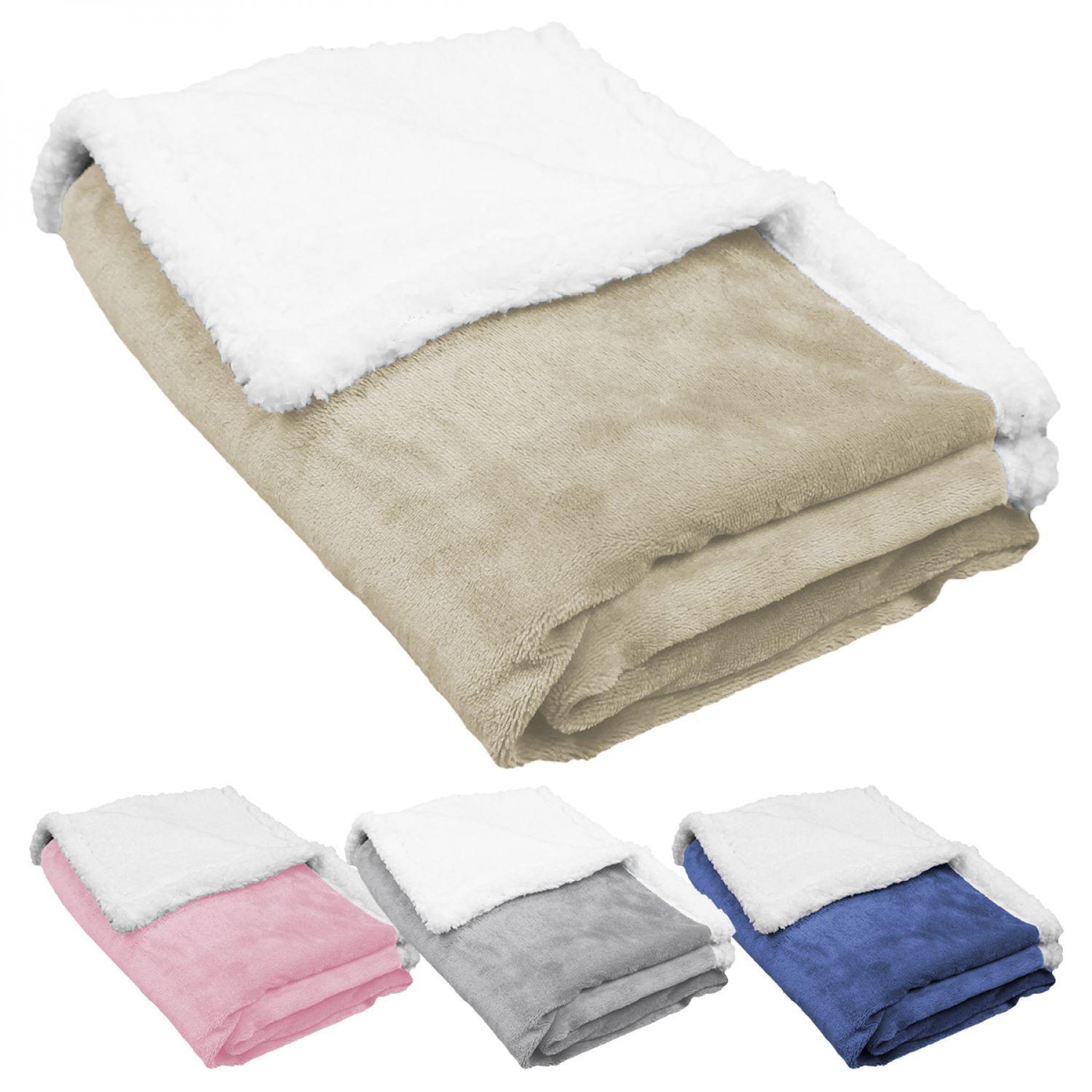Voir la diapositive 1 : Monsieur Bébé Lot de 5 couvertures, plaids polaires pour bébé 75 x 100 cm en flanelle et sherpa ultra doux