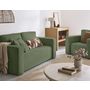 Voir la diapositive 2 : BEST MOBILIER Topaze - canapé droit 2 places - en velours côtelé