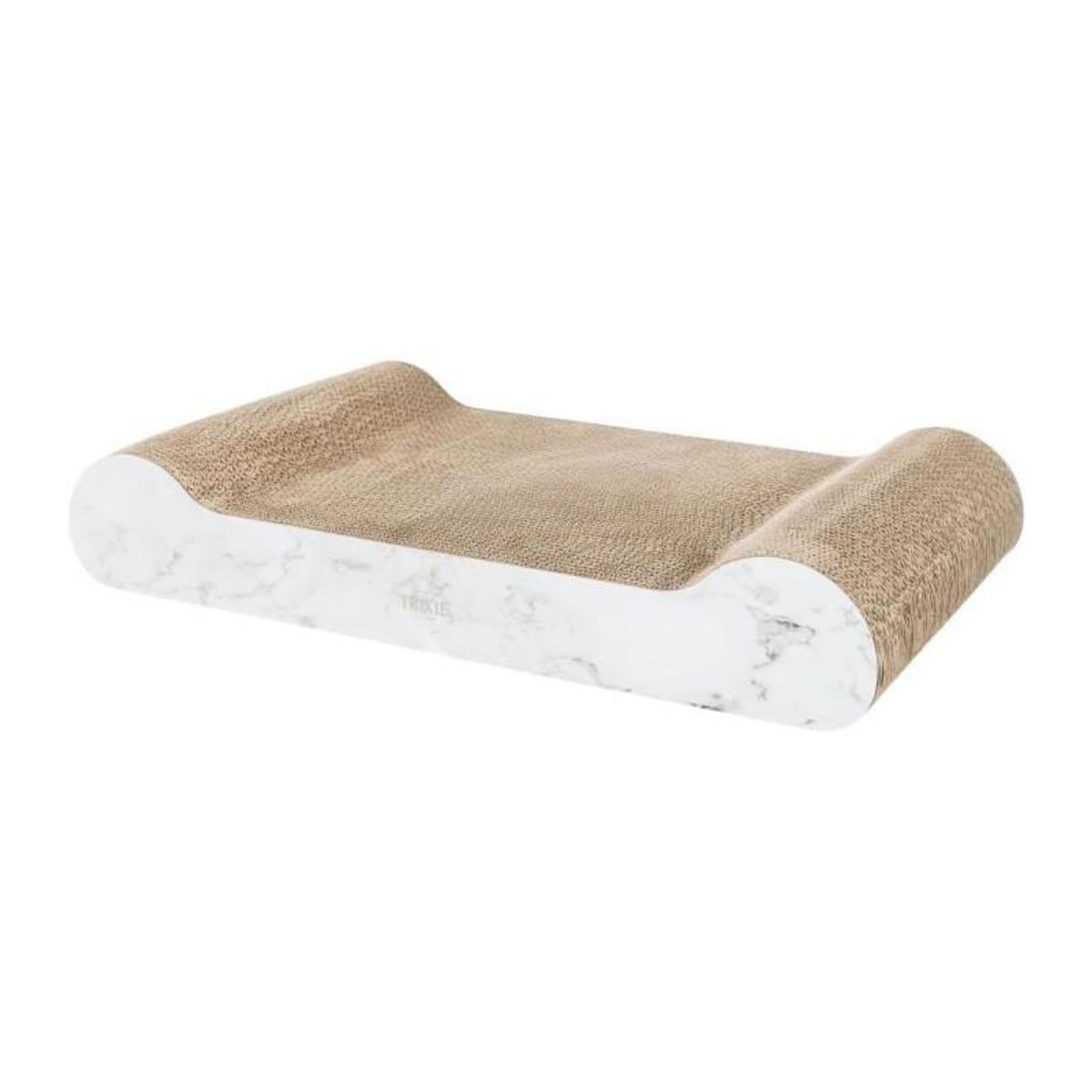 Trixie TRIXIE Griffoir carton aspect marbre - XXL - 64 x 11 x 37 cm - Gris clair - Pour chat