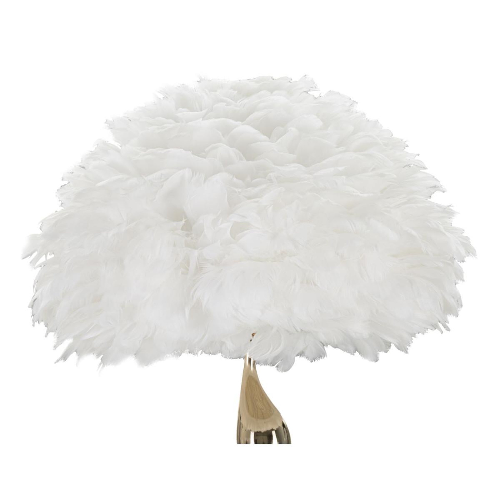 Voir la diapositive 2 : Paris Prix Lampadaire imitation plume  slim  165cm or & blanc