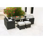 Voir la diapositive 1 : DCB GARDEN Salon de jardin encastrable 8 personnes noir OCEANE