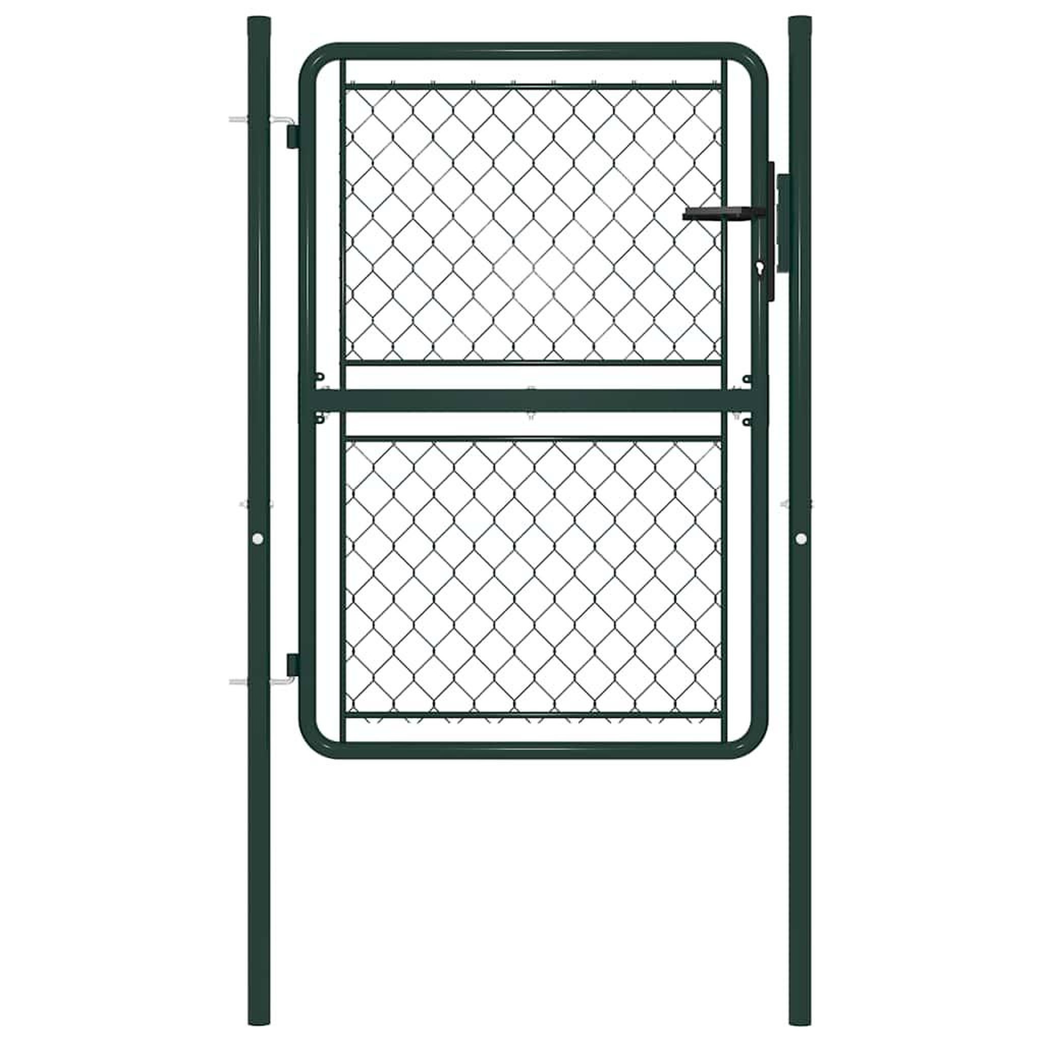 VIDAXL Portail de jardin en acier vert 100 x 150 cm